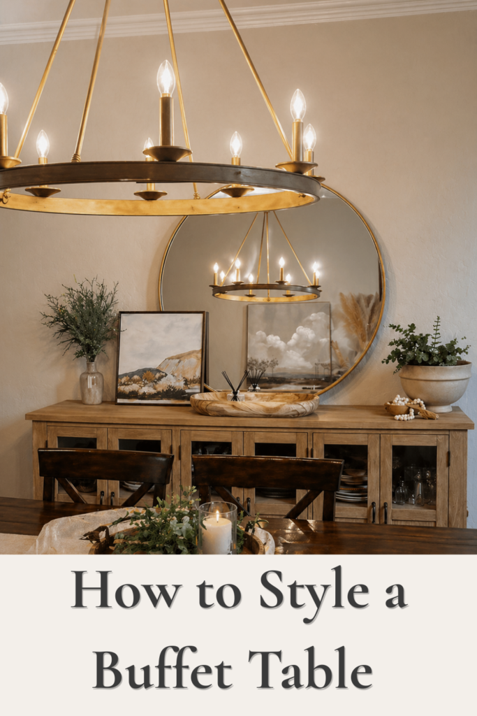 style buffet table